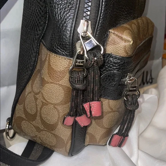 Coach Dark Brown and Tan Signature Backpack Limited Edition - Picture 4 of 12